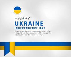 joyeux jour de l'indépendance de l'ukraine 24 août illustration de conception vectorielle de célébration. modèle d'affiche, de bannière, de publicité, de carte de voeux ou d'élément de conception d'impression vecteur