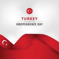 joyeux jour de l'indépendance de la turquie 29 octobre illustration de conception vectorielle de célébration. modèle d'affiche, de bannière, de publicité, de carte de voeux ou d'élément de conception d'impression vecteur