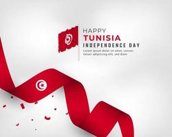 joyeux jour de l'indépendance de la tunisie 20 mars illustration de conception vectorielle de célébration. modèle d'affiche, de bannière, de publicité, de carte de voeux ou d'élément de conception d'impression vecteur