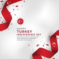 joyeux jour de l'indépendance de la turquie 29 octobre illustration de conception vectorielle de célébration. modèle d'affiche, de bannière, de publicité, de carte de voeux ou d'élément de conception d'impression vecteur