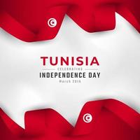 joyeux jour de l'indépendance de la tunisie 20 mars illustration de conception vectorielle de célébration. modèle d'affiche, de bannière, de publicité, de carte de voeux ou d'élément de conception d'impression vecteur