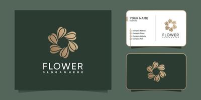 création de logo de fleur de luxe avec vecteur premium de style créatif moderne