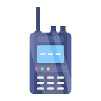 icône de talkie-walkie, téléphone de police vintage vecteur