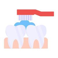 icône de conception parfaite du nettoyage des dents vecteur