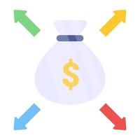 icône de conception modifiable du flux d'argent vecteur