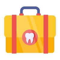 icône du design moderne du sac de dentiste vecteur