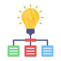 icône de conception parfaite du réseau d'idées vecteur