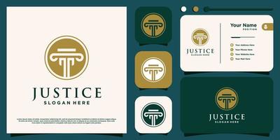 création de logo de justice avec vecteur premium de concept moderne