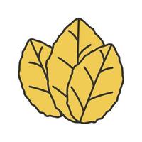 icône de couleur de feuilles de tabac. menthe. illustration vectorielle isolée vecteur