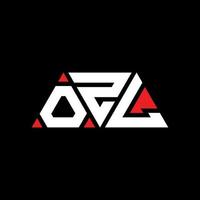 création de logo de lettre triangle ozl avec forme de triangle. monogramme de conception de logo triangle ozl. modèle de logo vectoriel triangle ozl avec couleur rouge. logo triangulaire ozl logo simple, élégant et luxueux. onces