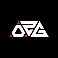 création de logo de lettre triangle ozg avec forme de triangle. monogramme de conception de logo triangle ozg. modèle de logo vectoriel triangle ozg avec couleur rouge. logo triangulaire ozg logo simple, élégant et luxueux. ozg