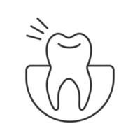 icône linéaire de maux de dents. illustration de la ligne mince. symbole de contour. dessin isolé de vecteur