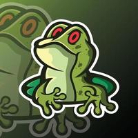 personnage de grenouille avec illustration vectorielle d'expression souriante et mignonne vecteur