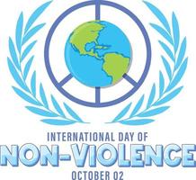 conception de l'affiche de la journée internationale de la non-violence vecteur