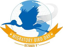 modèle de bannière de la journée mondiale des oiseaux migrateurs vecteur