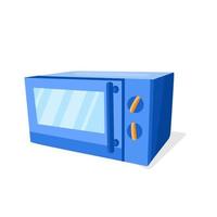 un four à micro-ondes de style dessin animé. illustration vectorielle d'un appareil de cuisine.