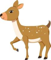 cerf mignon en style cartoon plat vecteur