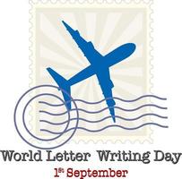 conception de bannière de la journée mondiale de l'écriture de lettres vecteur