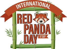 journée internationale du panda roux vecteur