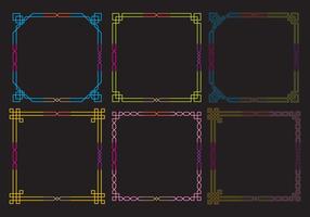 Vecteurs de cadres en néon vecteur