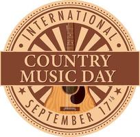 journée internationale de la musique country vecteur