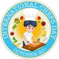 conception d'affiche de la journée internationale du chef vecteur