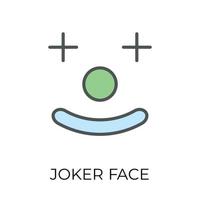 visage de joker à la mode vecteur