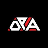 création de logo de lettre triangle opa avec forme de triangle. monogramme de conception de logo triangle opa. modèle de logo vectoriel triangle opa avec couleur rouge. logo triangulaire opa logo simple, élégant et luxueux. op