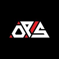 création de logo de lettre triangle ops avec forme de triangle. monogramme de conception de logo triangle ops. modèle de logo vectoriel triangle ops avec couleur rouge. logo triangulaire ops logo simple, élégant et luxueux. opérations