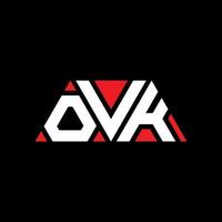 création de logo de lettre triangle ovk avec forme de triangle. monogramme de conception de logo triangle ovk. modèle de logo vectoriel triangle ovk avec couleur rouge. logo triangulaire ovk logo simple, élégant et luxueux. d'accord