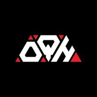 création de logo de lettre triangle oqh avec forme de triangle. monogramme de conception de logo triangle oqh. modèle de logo vectoriel triangle oqh avec couleur rouge. logo triangulaire oqh logo simple, élégant et luxueux. oqh