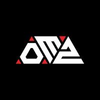 création de logo de lettre triangle omz avec forme de triangle. monogramme de conception de logo triangle omz. modèle de logo vectoriel triangle omz avec couleur rouge. logo triangulaire omz logo simple, élégant et luxueux. omz