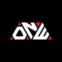 création de logo de lettre triangle onw avec forme de triangle. monogramme de conception de logo triangle onw. modèle de logo vectoriel triangle onw avec couleur rouge. onw logo triangulaire logo simple, élégant et luxueux. maintenant