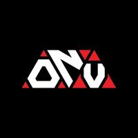 création de logo de lettre triangle onv avec forme de triangle. monogramme de conception de logo triangle onv. modèle de logo vectoriel triangle onv avec couleur rouge. logo triangulaire onv logo simple, élégant et luxueux. sur