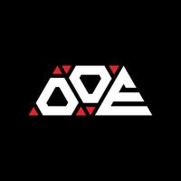 création de logo de lettre triangle ooe avec forme de triangle. monogramme de conception de logo triangle ooe. modèle de logo vectoriel triangle ooe avec couleur rouge. ooe logo triangulaire logo simple, élégant et luxueux. oh