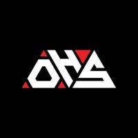 création de logo de lettre triangle ohs avec forme de triangle. monogramme de conception de logo triangle ohs. modèle de logo vectoriel triangle ohs avec couleur rouge. logo triangulaire ohs logo simple, élégant et luxueux. oh