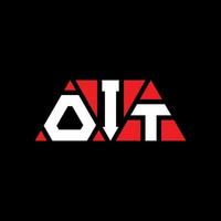 création de logo de lettre triangle oit avec forme de triangle. monogramme de conception de logo triangle oit. modèle de logo vectoriel triangle oit avec couleur rouge. oit logo triangulaire logo simple, élégant et luxueux. oit