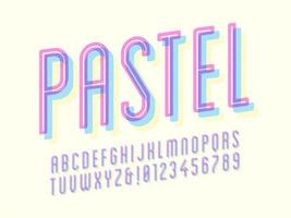 surimpression pastel offset alphabet condensé
