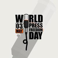 affiche de typographie pour la journée mondiale de la liberté de la presse vecteur