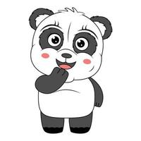 graphique de dessin animé animal panda mignon vecteur