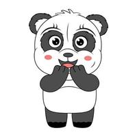 graphique de dessin animé animal panda mignon vecteur