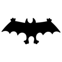 autocollant doodle avec une jolie chauve-souris vecteur