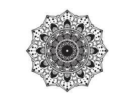 motif de cercle sous forme de mandala pour les tatouages au henné mehndi ornements décoratifs dans des pages de livre de coloriage de style oriental ethnique. vecteur