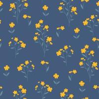 joli motif floral dans une petite fleur. graphiques vectoriels. vecteur