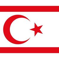 drapeau de la république turque de chypre du nord, couleurs officielles. illustration vectorielle. vecteur
