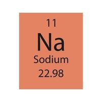 symbole de sodium. élément chimique du tableau périodique. illustration vectorielle. vecteur