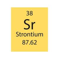 symbole du strontium. élément chimique du tableau périodique. illustration vectorielle. vecteur