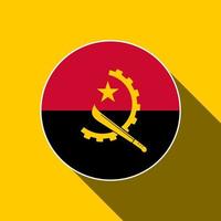 pays angola. drapeau angolais. illustration vectorielle. vecteur