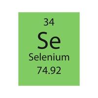 symbole du sélénium. élément chimique du tableau périodique. illustration vectorielle. vecteur