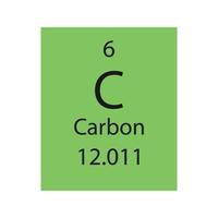 symbole du carbone. élément chimique du tableau périodique. illustration vectorielle. vecteur
